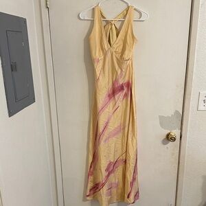 Abercrombie & Fitch Cream and Pink Backless Dress
